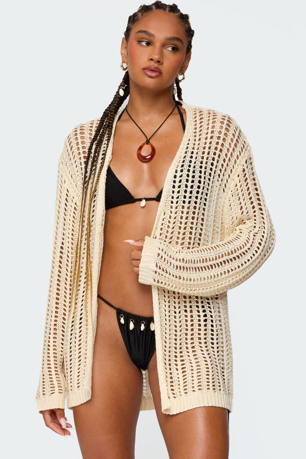 Darcee Oversized Crochet Cardigan view 1