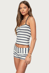 Lorenza Striped Halter Top