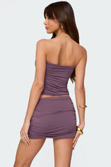 Curved U Strapless Top