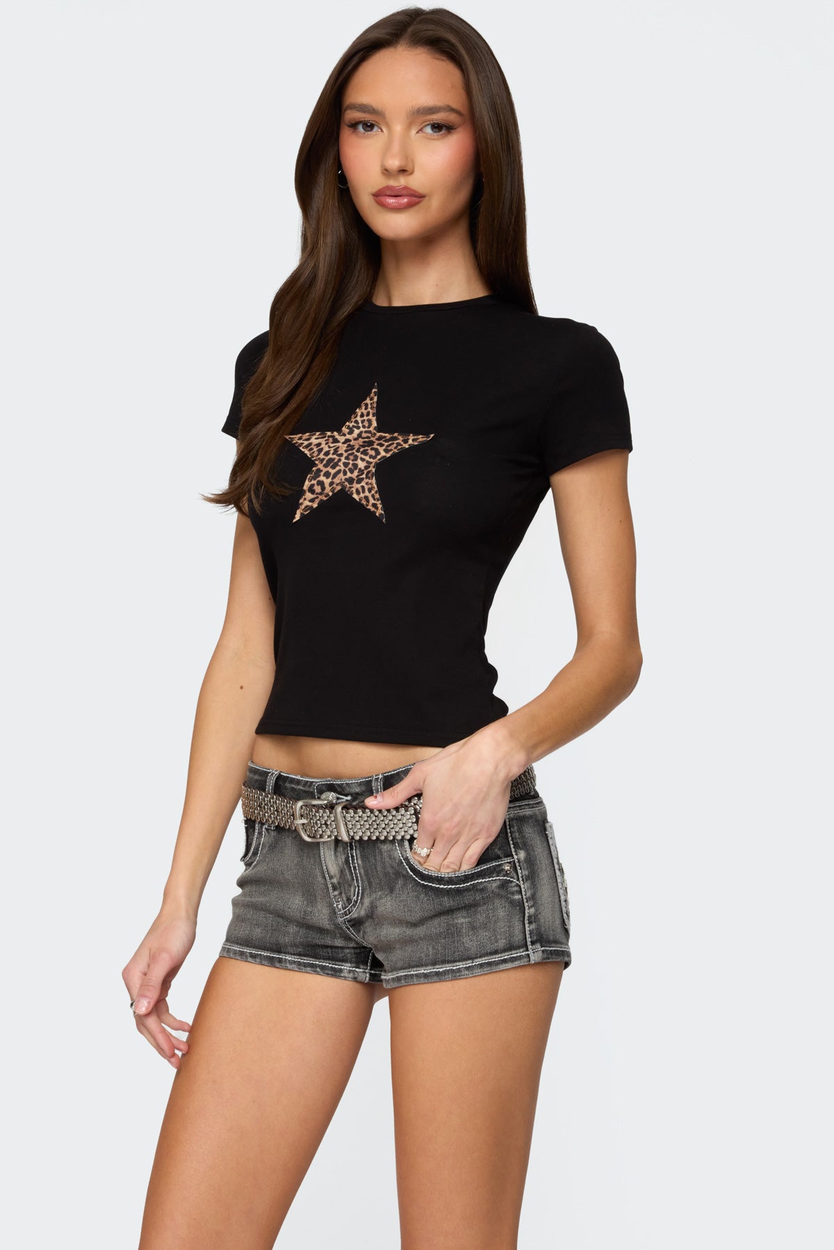 Narla Leopard Star T Shirt