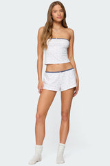 Stefi Floral Contrast Tube Top