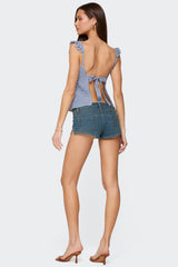 Jenson Backless Gingham Top