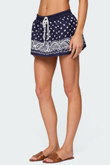 Hidi Bandana Print Mini Skirt