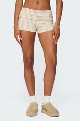 Kodi Striped Fold Over Shorts