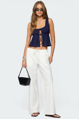 Alesia Tie Front Tank Top
