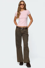 Daphney Ribbed T Shirt