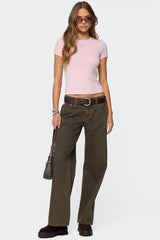Daphney Ribbed T Shirt