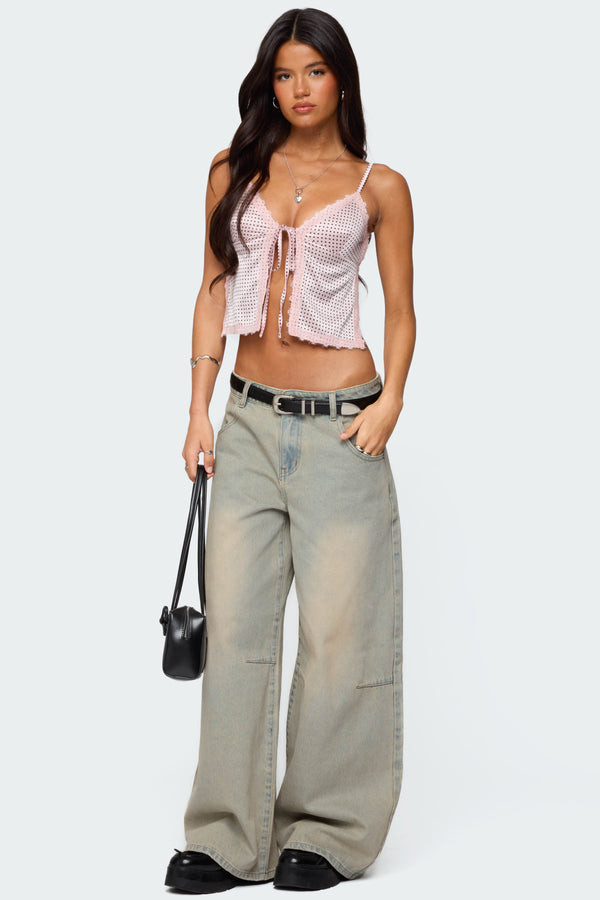 Santi Low Rise Baggy Jeans view 1