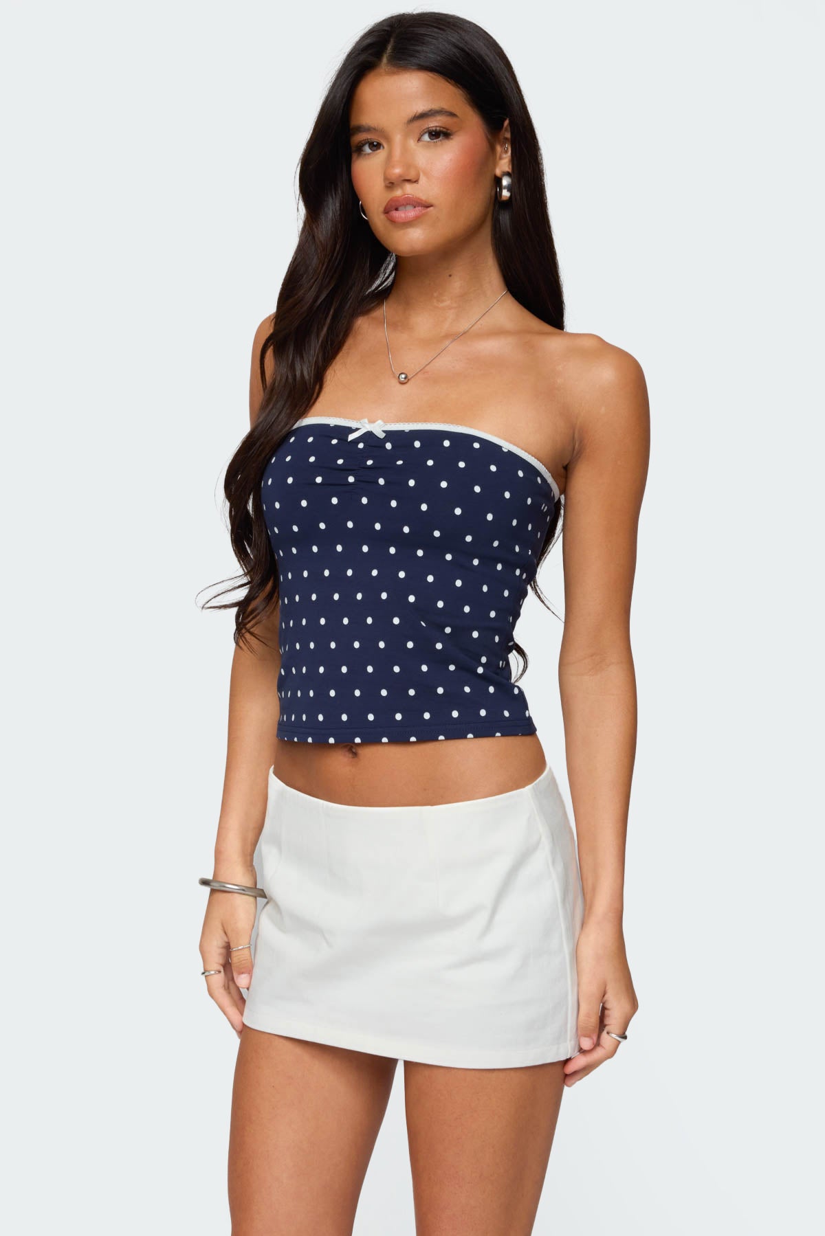Built In Bra Polka Dot Top