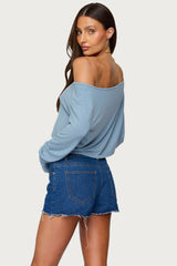 Cropped Off Shoulder Top
