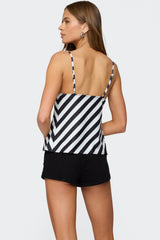 Nix Striped Split Front Top