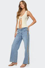 Verona Split Front Knit Top
