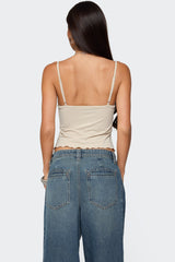 Landon Drawstring Split Front Top