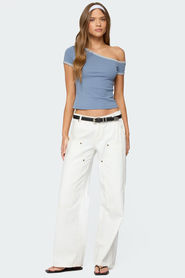 Lorna Contrast Off Shoulder Top view 2