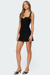 Rosine Lacey Cupped Mesh Mini Dress
