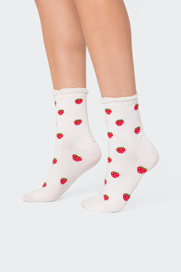 Strawberry Frill Socks view 1