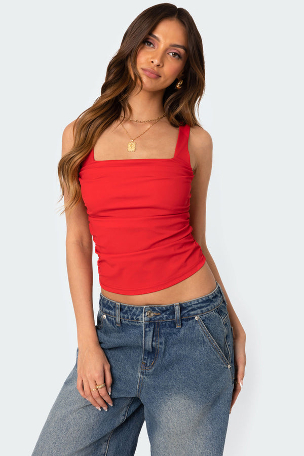 Rio Ruched Square Neck Top view 1