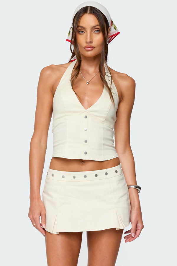 Keli Buckle Halter Top view 1