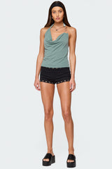 Rhia Cowl Neck Halter Top