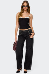 Contrast Peekaboo Corset