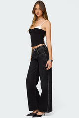 Contrast Peekaboo Corset