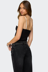 Contrast Peekaboo Corset