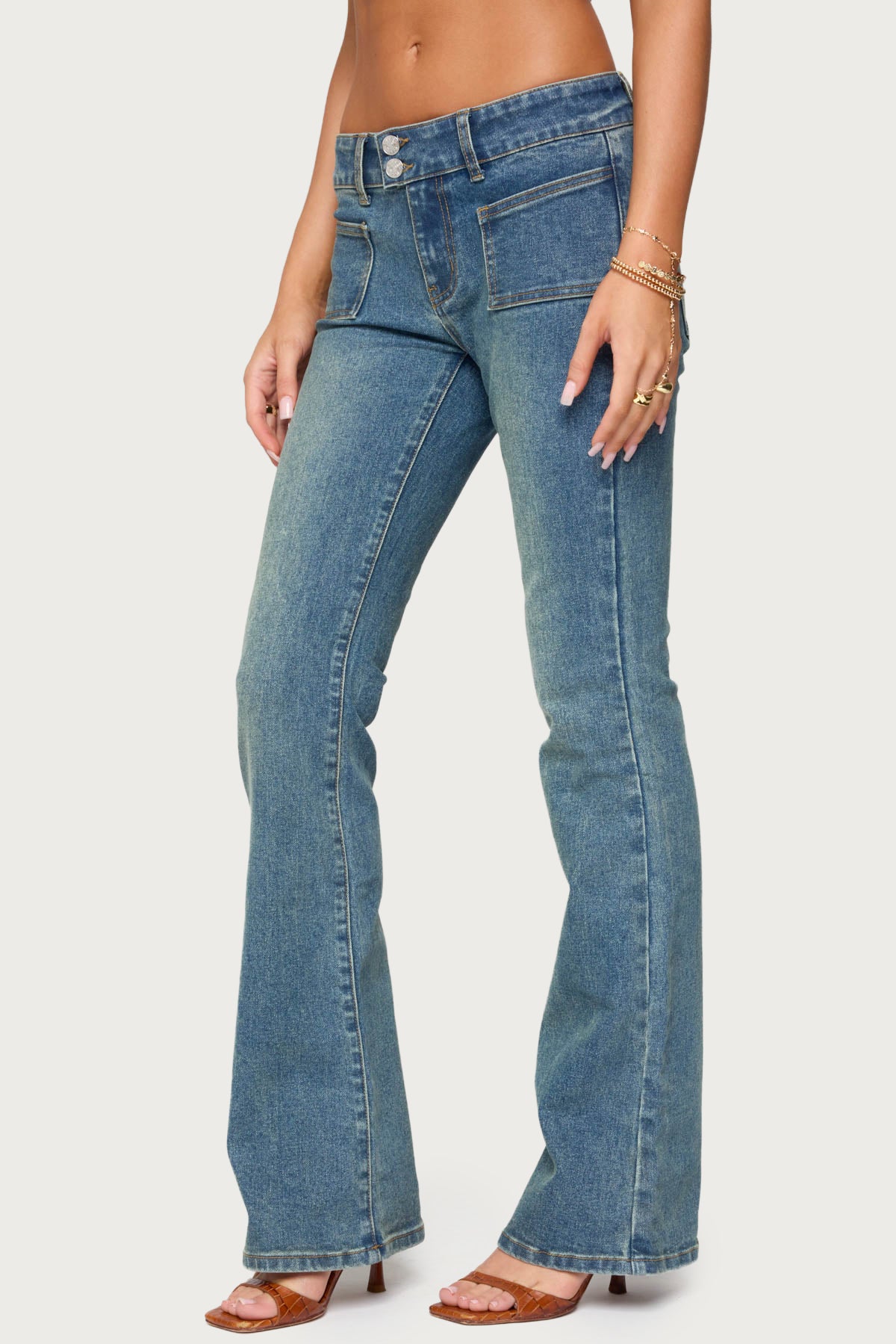 Mattea Low Rise Flared Jeans