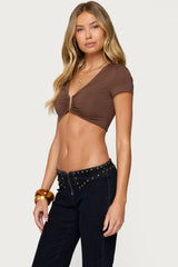 Jazzi U Ring Crop Top