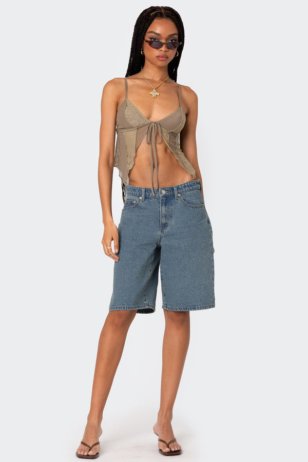 Patchwork Lacey Mesh Top view 2