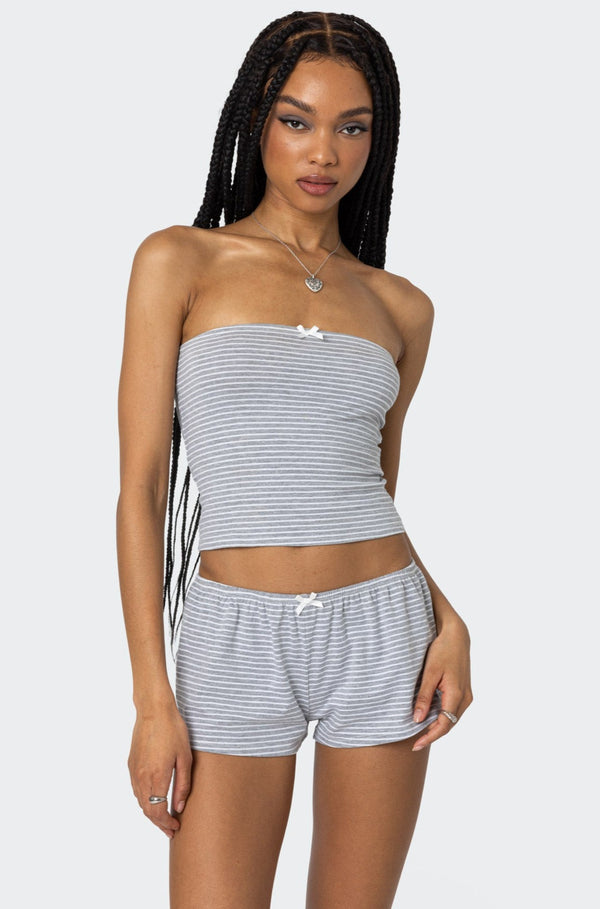 Astor Striped Tube Top view 1