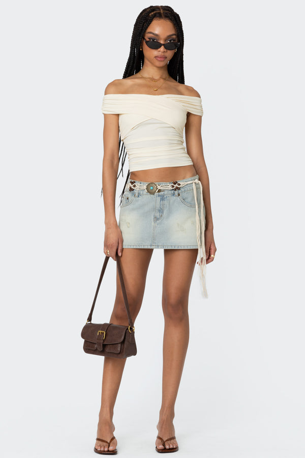 Crisscross Off Shoulder Top view 2