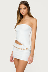 Vivi Mesh Asymmetric Tube Top
