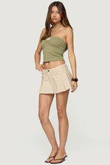 Klay Linen Look Pleated Mini Skort