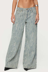 Blaze Distressed Low Rise Baggy Jeans