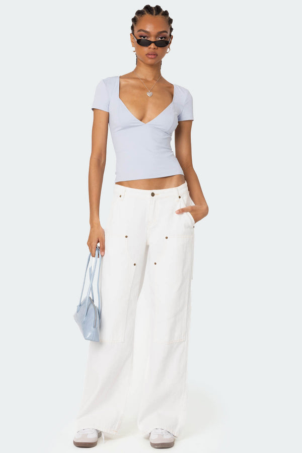 Katia V Neck Top view 2
