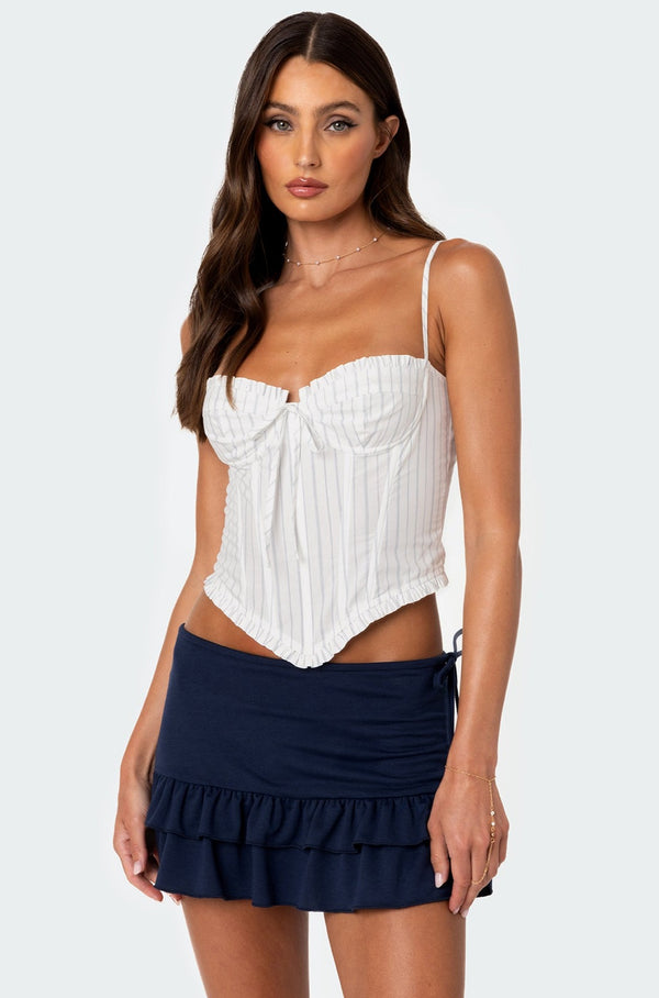 Greca Striped Poplin Corset view 1