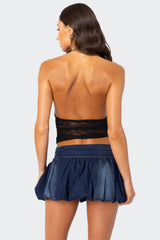 Simona Sheer Lace Halter Top