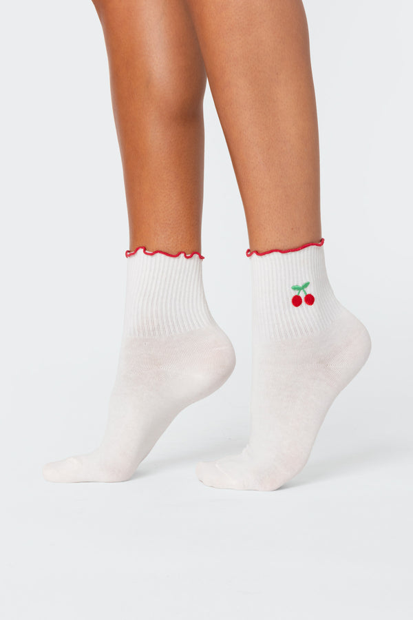 Contrast Frilly Socks view 1