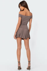 Tala Belted Off Shoulder Mini Dress