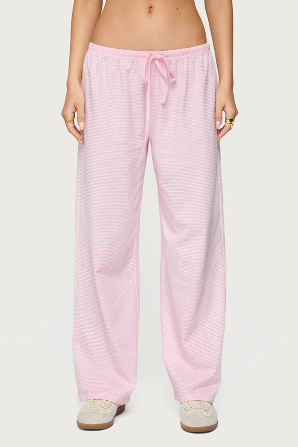 Petite Olivia Striped Loose Fit Pants view 2
