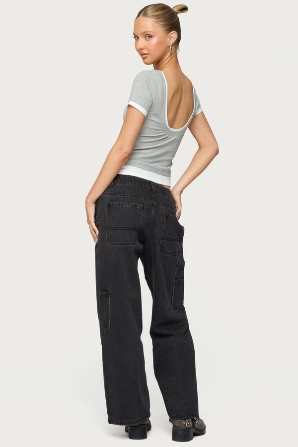 Julietta Contrast Layered T Shirt view 2