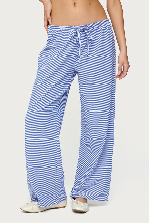 Petite Olivia Striped Loose Fit Pants view 2