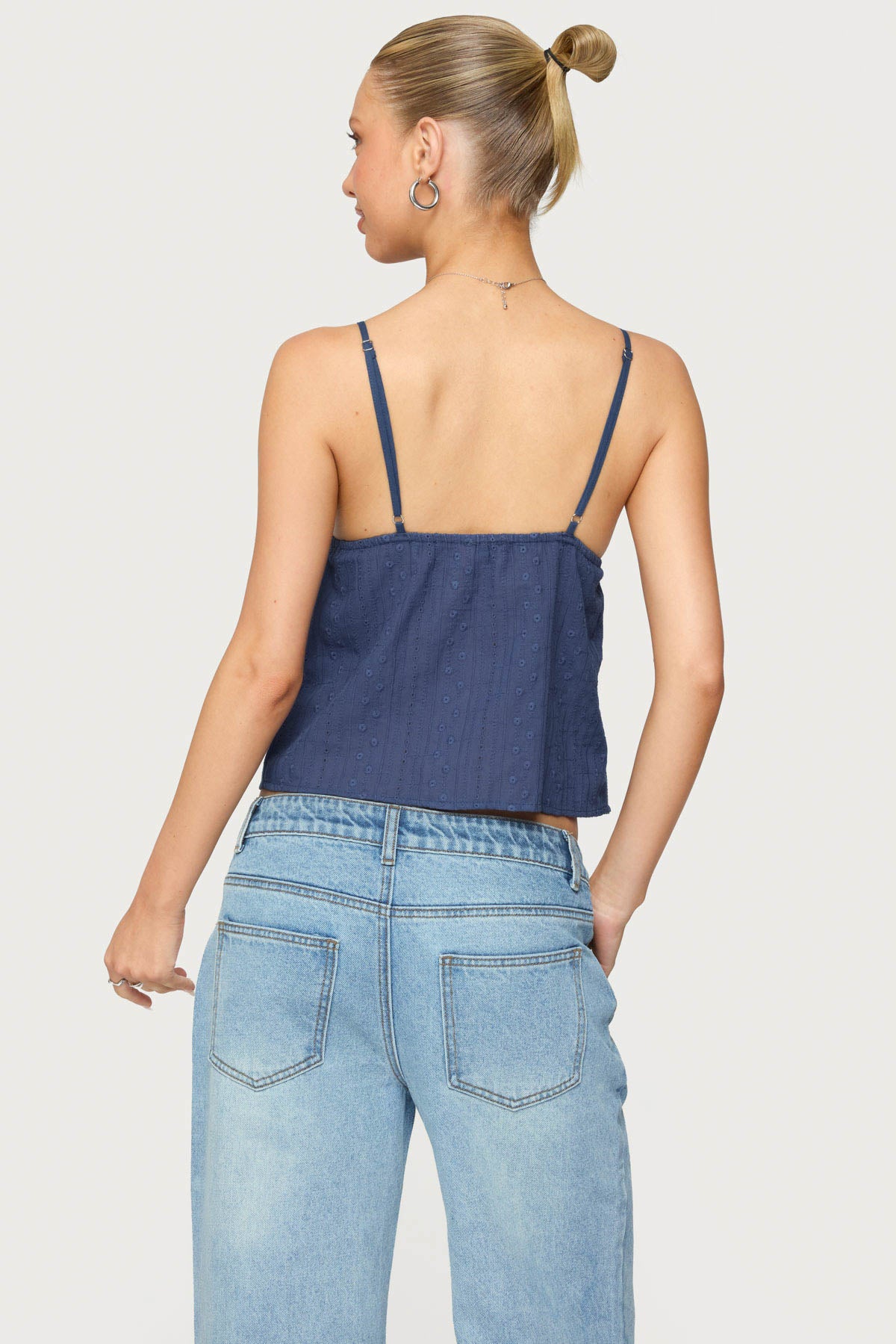 Otis Eyelet Split Front Tank Top