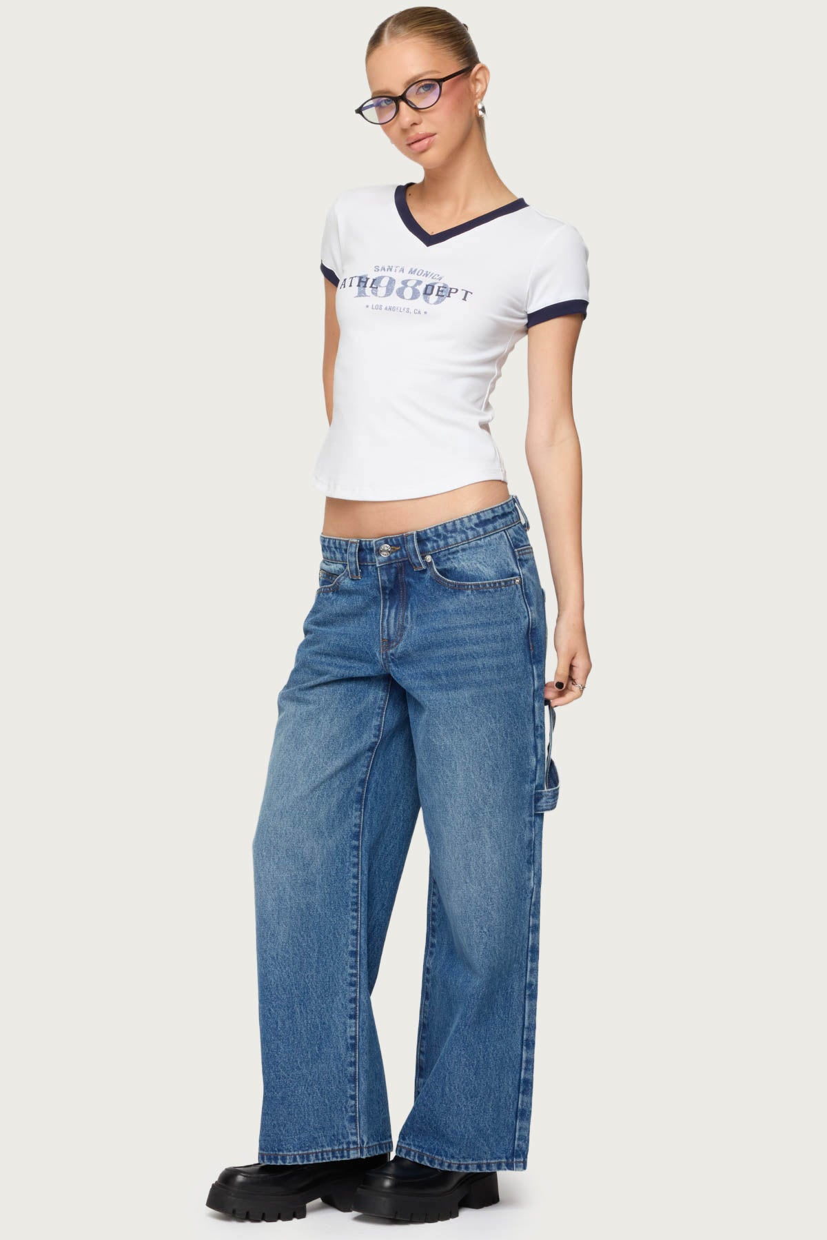 Petite Carpenter Low Rise Baggy Jeans