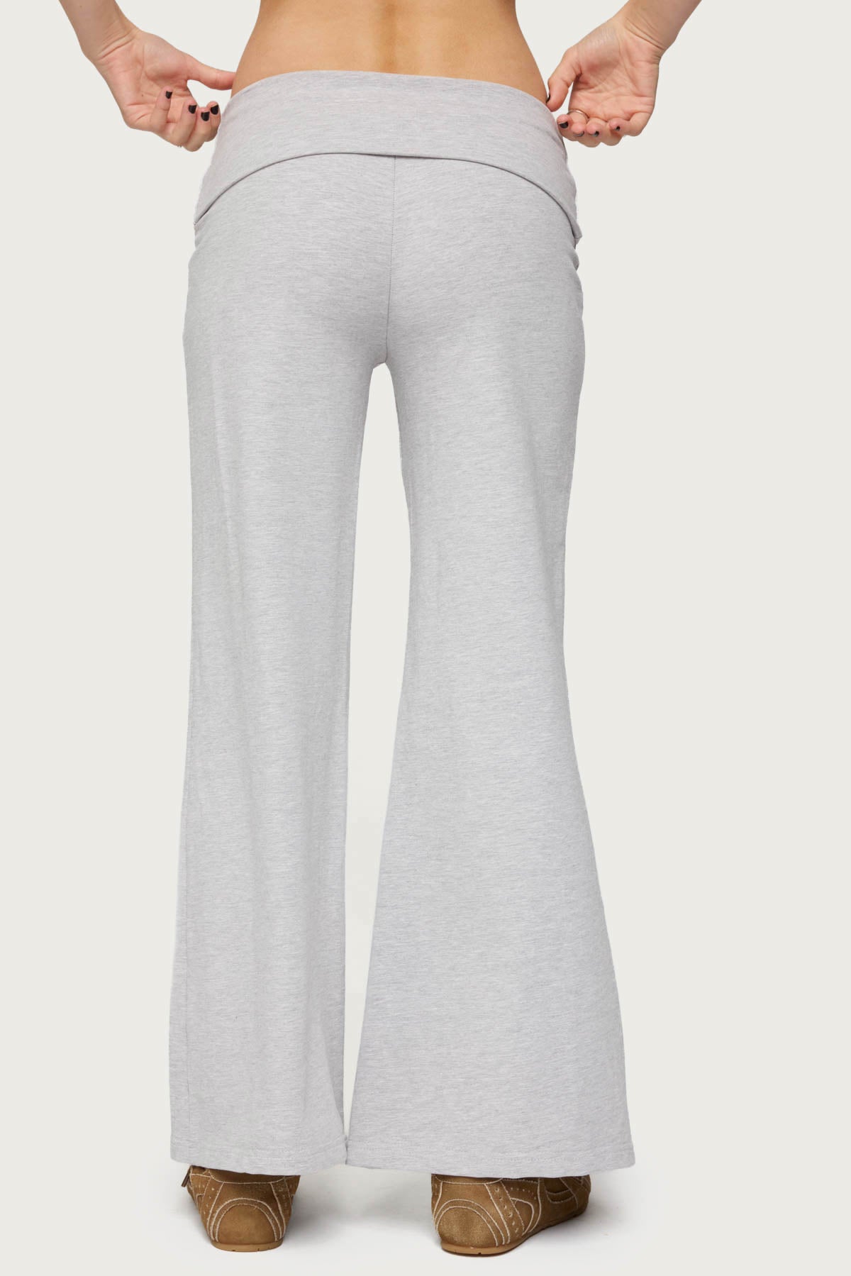 Petite Wide Leg Foldover Pants