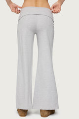 Petite Wide Leg Foldover Pants
