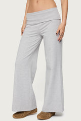 Petite Wide Leg Foldover Pants