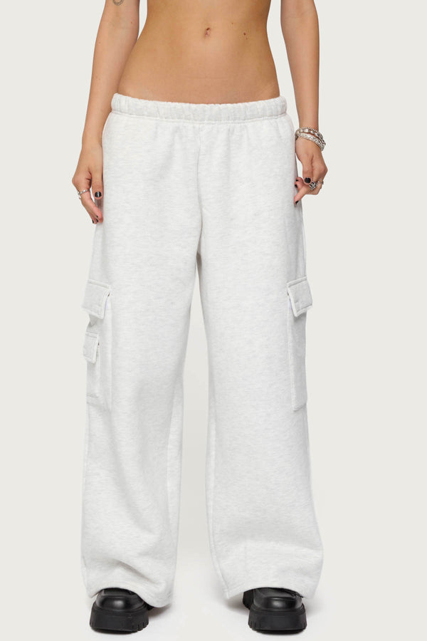 Petite Wide Leg Cargo Sweatpants view 2