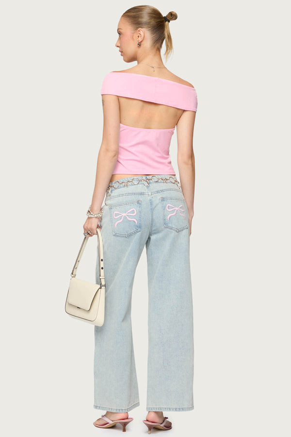 Mikkey Cut Out Off Shoulder Top view 2