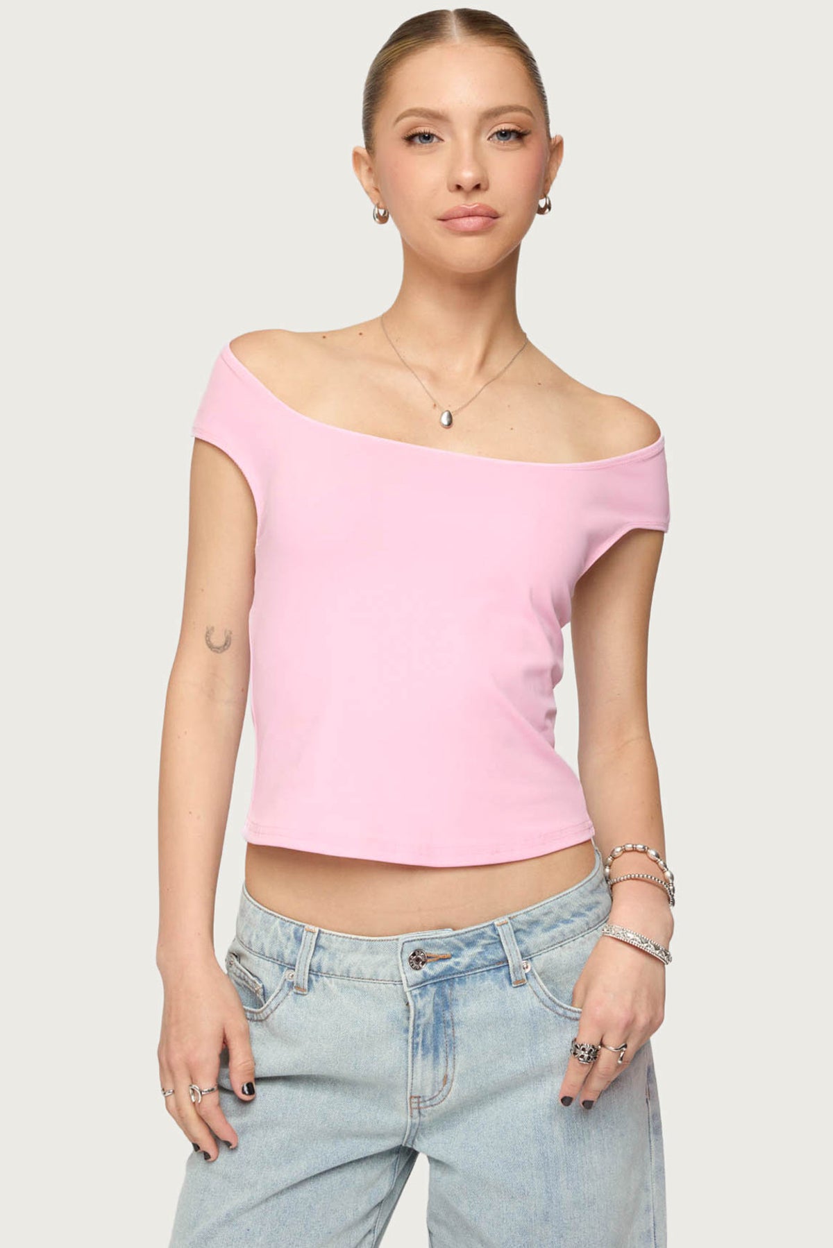 Mikkey Cut Out Off Shoulder Top